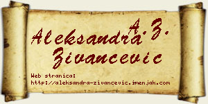 Aleksandra Živančević vizit kartica